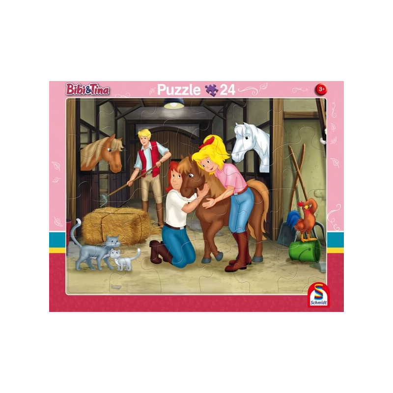 2er Set Rahmenpuzzle Bibi und Tina 24 Teile/40 Teile