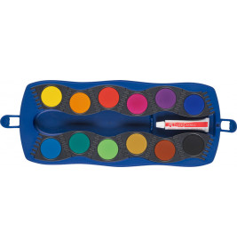 Farbkasten Connector, 12 Farben, blau