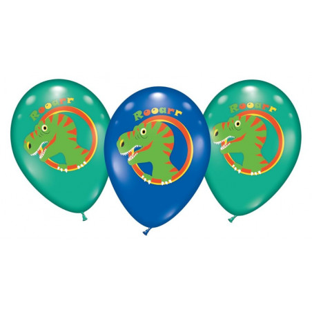 6 Ballons "Dinosaurier