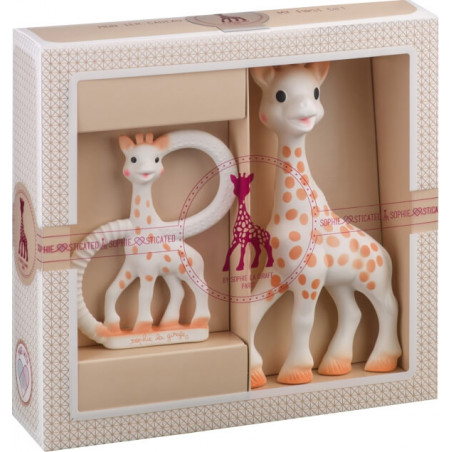 Geschenkset Sophie la girafe und Beißring