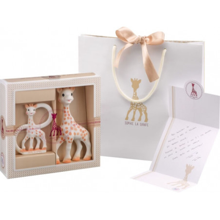 Geschenkset Sophie la girafe und Beißring