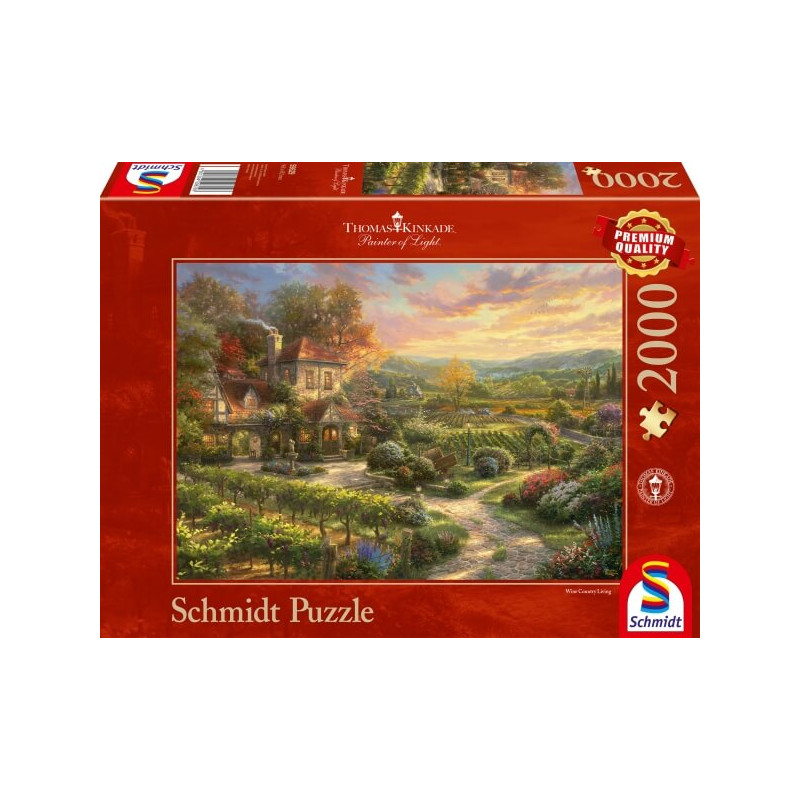 Schmidt Spiele Puzzle Thomas Kinkade In den Weinbergen 2.000 Teile