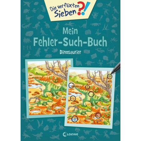 Die verflixten Sieben - Mein Fehler-Such-Buch - Dinosaurier