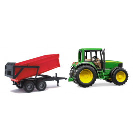 Bruder 02057 John Deere 6920 mit Wannenkippanhänger (rot)