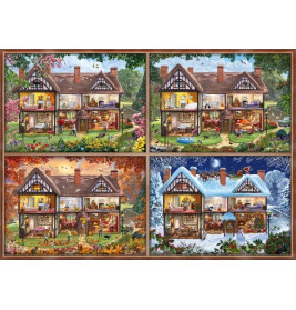 Schmidt Spiele Puzzle Jahreszeiten-Haus, 2000 Teile