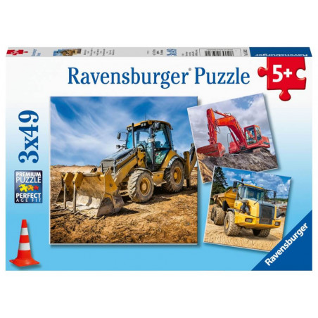 Puzzle: Baufahrzeuge im Einsatz 3x49 Teile Puzzle: Baufahrzeuge im Einsatz 3x49 Teile