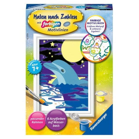 Ravensburger 276943 Malen nach Zahlen Kleiner Delfin