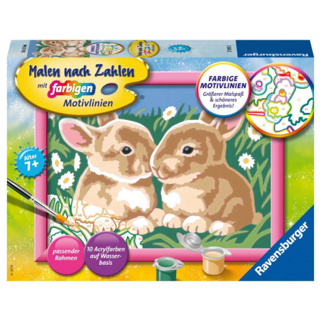 Ravensburger 276950 Malen nach Zahlen Niedliche Häschen