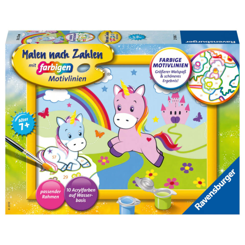 Ravensburger 276967 Malen nach Zahlen Traumhafte Einhornwelt