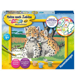 Ravensburger 284863 Malen nach Zahlen Kleine Leoparden