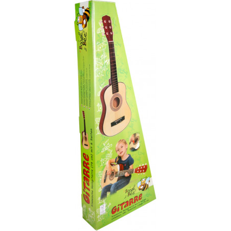 Boogie Bee Holzgitarre mit 6 Saiten, 75 cm