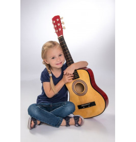 Boogie Bee Holzgitarre mit 6 Saiten, 75 cm