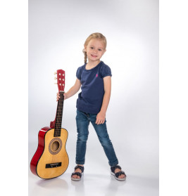 Boogie Bee Holzgitarre mit 6 Saiten, 75 cm