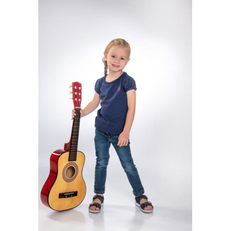 Boogie Bee Holzgitarre mit 6 Saiten, 75 cm