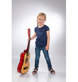 Boogie Bee Holzgitarre mit 6 Saiten, 75 cm