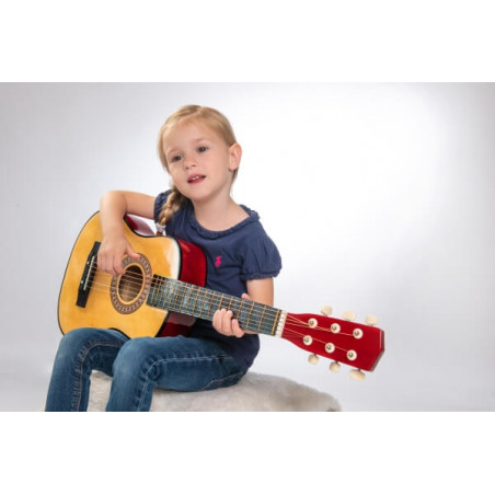 Boogie Bee Holzgitarre mit 6 Saiten, 75 cm