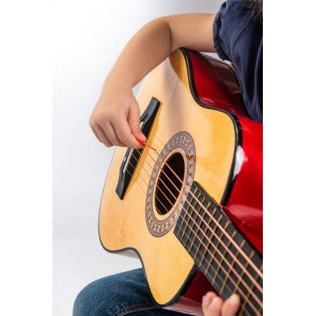 Boogie Bee Holzgitarre mit 6 Saiten, 75 cm