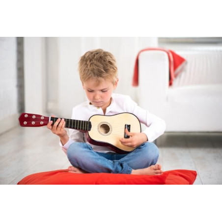 Boogie Bee Holzgitarre mit 6 Saiten, 55 cm