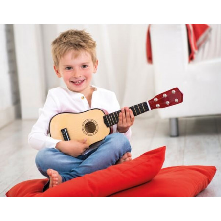 Boogie Bee Holzgitarre mit 6 Saiten, 55 cm