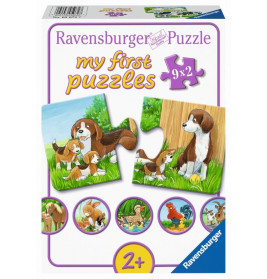 Puzzle Tierfamilien auf dem Bauernhof 9x2 Teile
