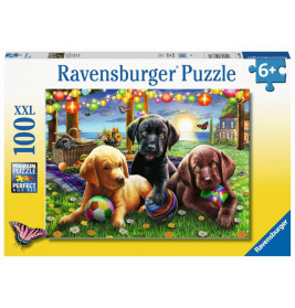 Ravensburger 12886 Puzzle Hunde Picknick 100 Teile XXL
