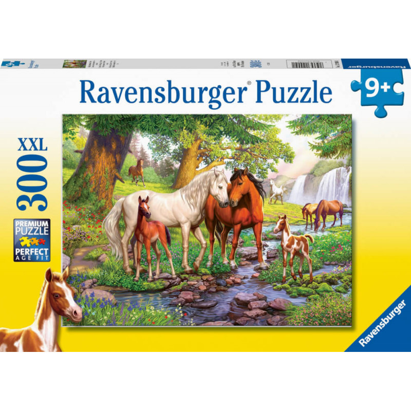 Ravensburger 12904 Puzzle Wildpferde am Fluss 300 Teile XXL