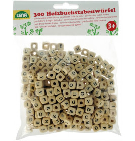 LENA® Holz Buchstabenwürfelperlen 300-teilig