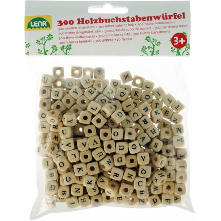 LENA® Holz Buchstabenwürfelperlen 300-teilig