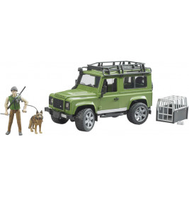 Bruder 2587 Land Rover Defender Station Wagon mit Förster und Hund