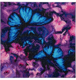 Crystal Art Leinwand Schmetterlinge 30x30 cm