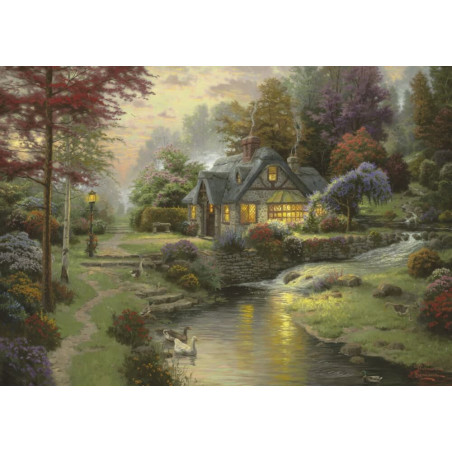 Schmidt Spiele Puzzle Thomas Kinkade Friedliche  Abendstimmung 1000 Teile