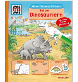 WIW Kiga Malen, Rätsel Sticker: Bei den Dinosauriern