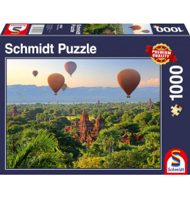 Puzzle, Heißluftballons, Mandala, 1000 Teile