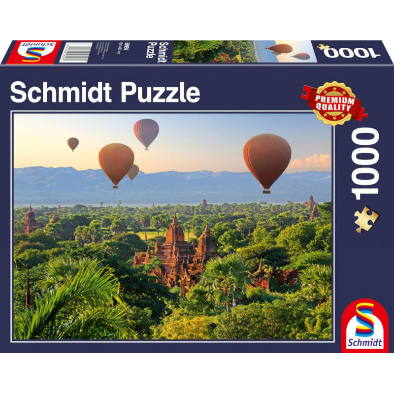 Puzzle, Heißluftballons, Mandala, 1000 Teile