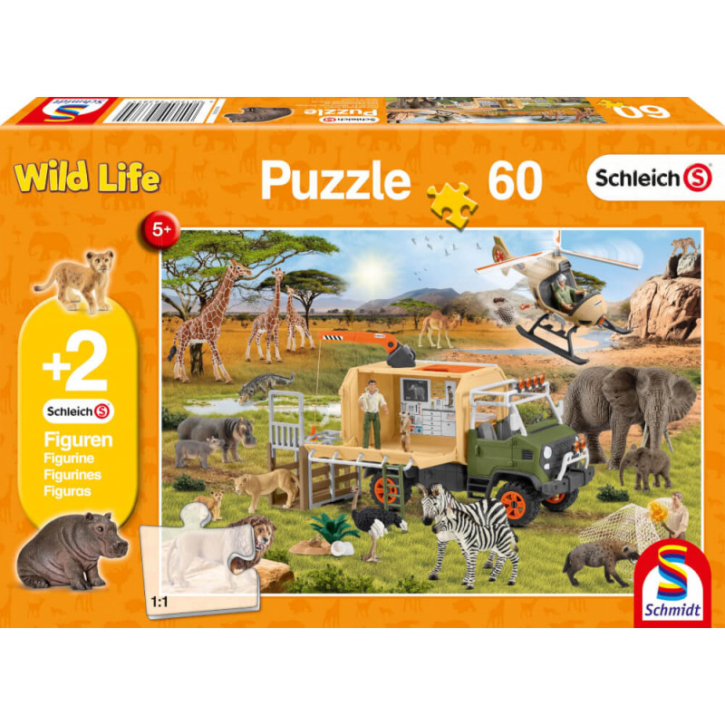 Puzzle Abenteuerliche Tierrettung, 60 Teile