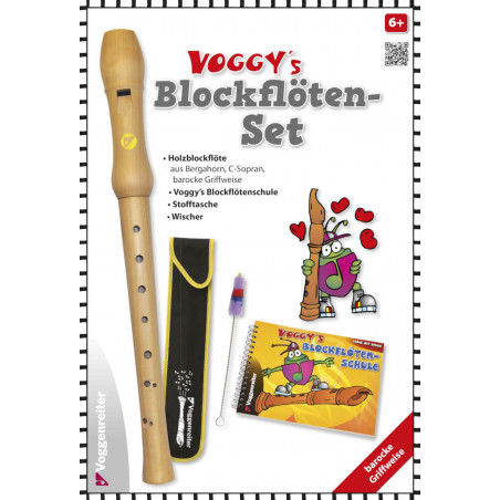 Voggenreiter Voggy's Blockflöten-Set mit barockem Griff