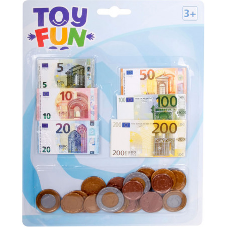 Toy Fun Eurocash Scheine und Münzen