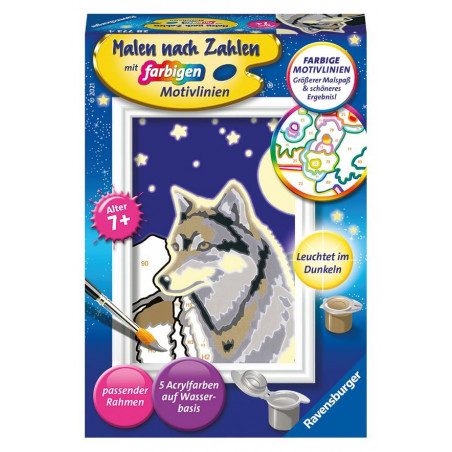 Ravensburger 28773 Malen nach Zahlen Wolfsportrait