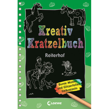 Kreativ-Kratzelbuch Reiterhof