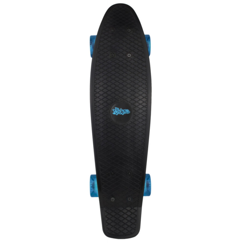 NoRules Skateboard ABEC 5 Fun schwarz - transparent blau