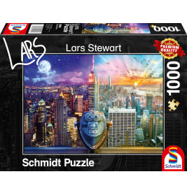 Schmidt Spiele 59905 Puzzle 1000 L.Stewart New York, Night and Day