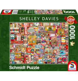 Schmidt Spiele 59697 Puzzle 1000 S.Davies Vintage Handarbeitszeug