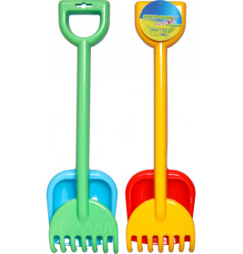 Outdoor active Schaufel und Rechen-Set, Länge 50 cm, 2-fach sortiert