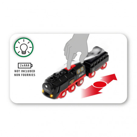 BRIO 63388400 Batterie-Dampflok mit Wassertank