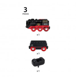 BRIO 63388400 Batterie-Dampflok mit Wassertank