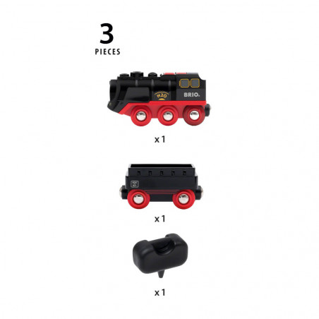 BRIO 63388400 Batterie-Dampflok mit Wassertank