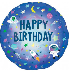 Standard Holographic Ausserirdischer ,Happy Birthday, incl. Helium