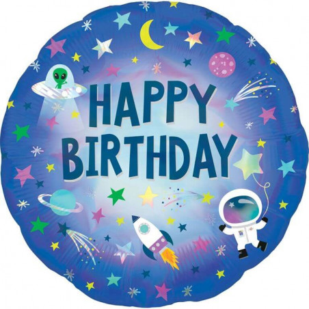 Standard Holographic Ausserirdischer ,Happy Birthday, incl. Helium