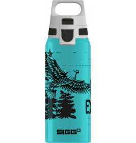 SIGG BRAVE EAGLE 0.6 L Trinkflasche ALU mit WMB ONE TOP, BPA frei, Auslaufsicher, Co tauglich
