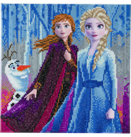 Crystal Art Disney Frozen Anna, Elsa und Olaf 30x30 cm